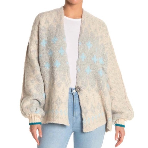 Free People Winter Wonderland Oversized Cardigan - Picture 3 of 8